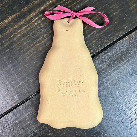 VTG Brown Bag Cookie Art Hill Design 1988 “Mother Cat With Apron Mold” - Picture 3 of 9